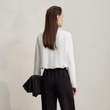 Women's Minimalist Cotton Long Sleeve T-Shirt | Casual O-Neck Top