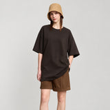 Women's Loose Embroidered T-Shirt - Minimal Casual Commuter Top