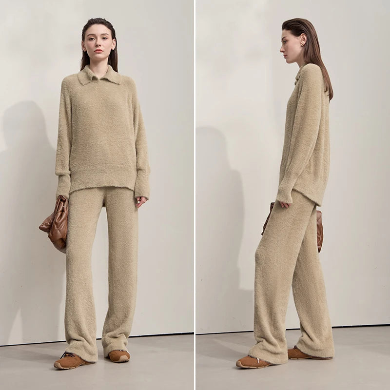 Women's Minimalist Pullover Sweater - Autumn Loose Fit Top