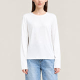 Women's Cotton Long Sleeve T-Shirt - Printed Round Neck Top