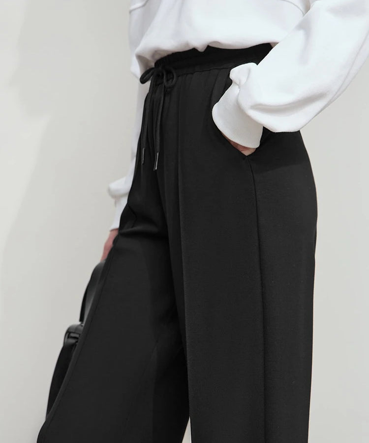 Minimalist Knitted Flared Pants - Autumn Casual Women's Trousers