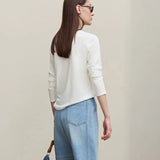 Women's Cotton Long Sleeve T-Shirt - Printed Round Neck Top