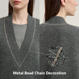 Women's V-Neck Knitted Vest - Elegant Casual Autumn Sleeveless Top