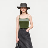 Women's Knitted Sling Vest - Minimalist Summer Crop Top