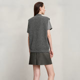 Women's V-Neck Knitted Vest - Elegant Casual Autumn Sleeveless Top