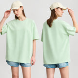 Women's Loose Gradient T-Shirt - Summer Letter Embroidery Tee
