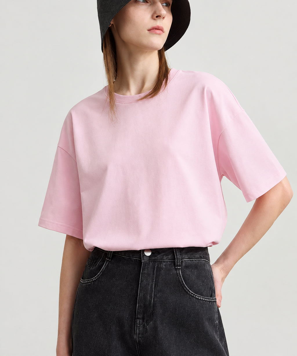 Women's Loose Gradient T-Shirt - Summer Letter Embroidery Tee