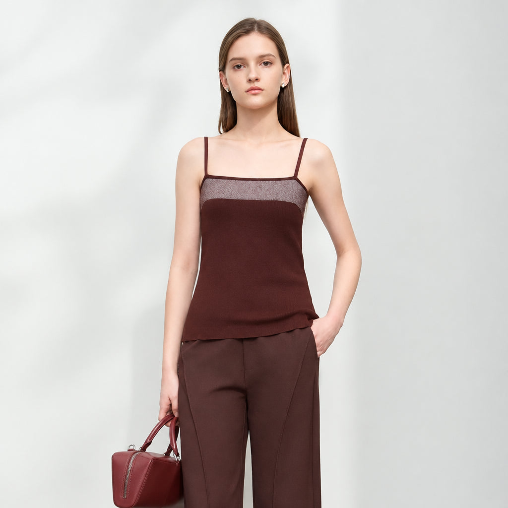 Women's Knitted Sling Vest - Minimalist Summer Crop Top