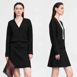 Women's V-Neck Loose Cardigan Raglan Sleeve Autumn Knit Jacket