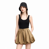 Women's Slim Knitted Camisole - U-Neck Jacquard Letter Vest Top