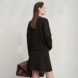Women's V-Neck Loose Cardigan Raglan Sleeve Autumn Knit Jacket